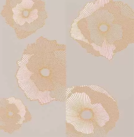 Панно настенное Creto Mono Панно Golden flowers 60х60 компл. из 2 шт