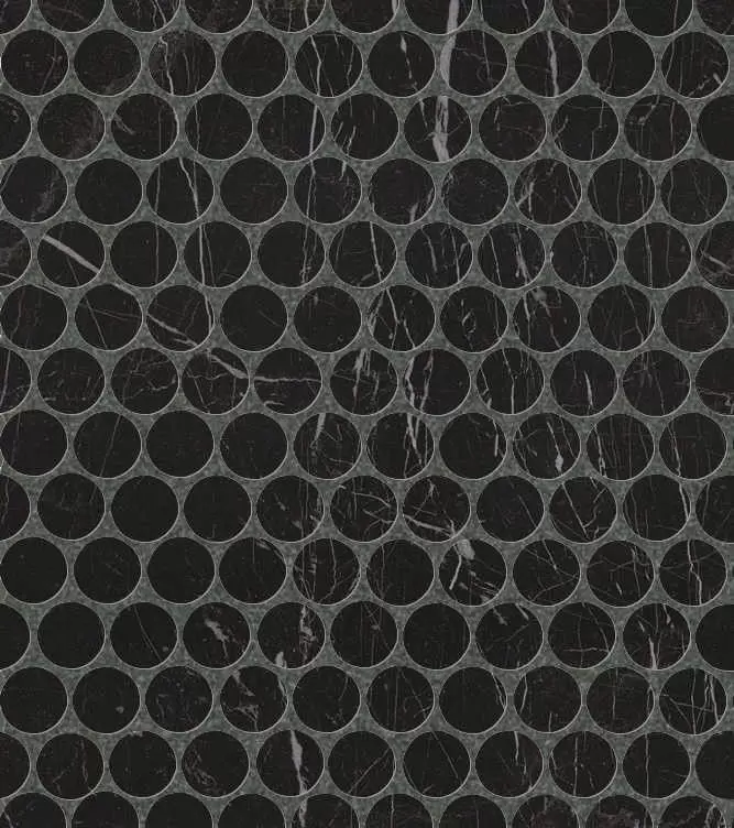 Мозаика FAP Ceramiche Roma Diamond Nero Reale Round Gres Mos.