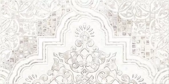 Декор настенный Alma Ceramica Adelia Серый с Узором