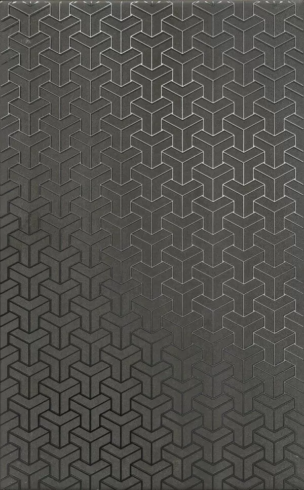 Керамическая плитка HGD/D371/6400 Ломбардиа антрацит Декор 25x40