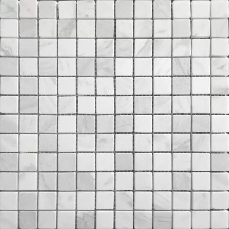 Мозаика Caramelle Mosaic Pietrine Dolomiti bianco MAT 23x23x4