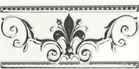 Бордюр настенный Almera Ceramica Noblesse Cenefa Noblesse Blanco Silver 20x10