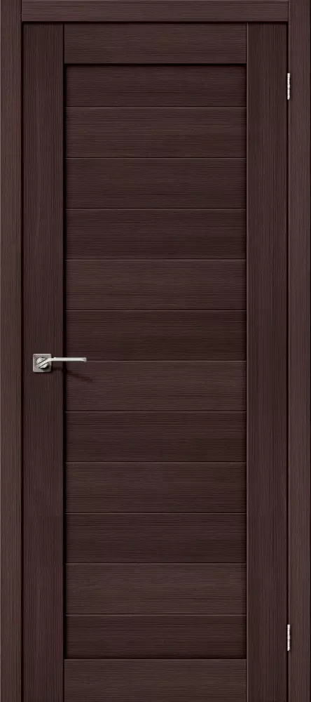 Дверь экошпон "Порта-21" глухая Wenge Veralinga