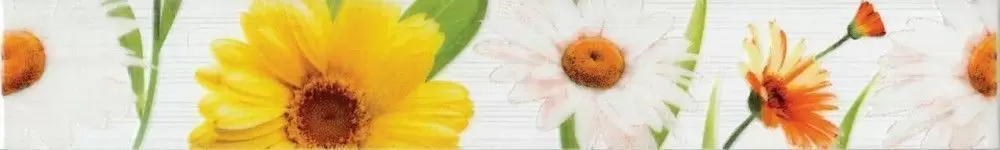 Бордюр настенный PiezaROSA Fiori Cen. Ромашка