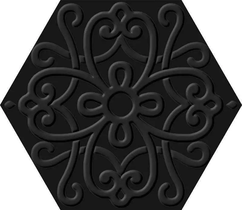 Керамогранит ITT Ceramic Flora Hexa Black