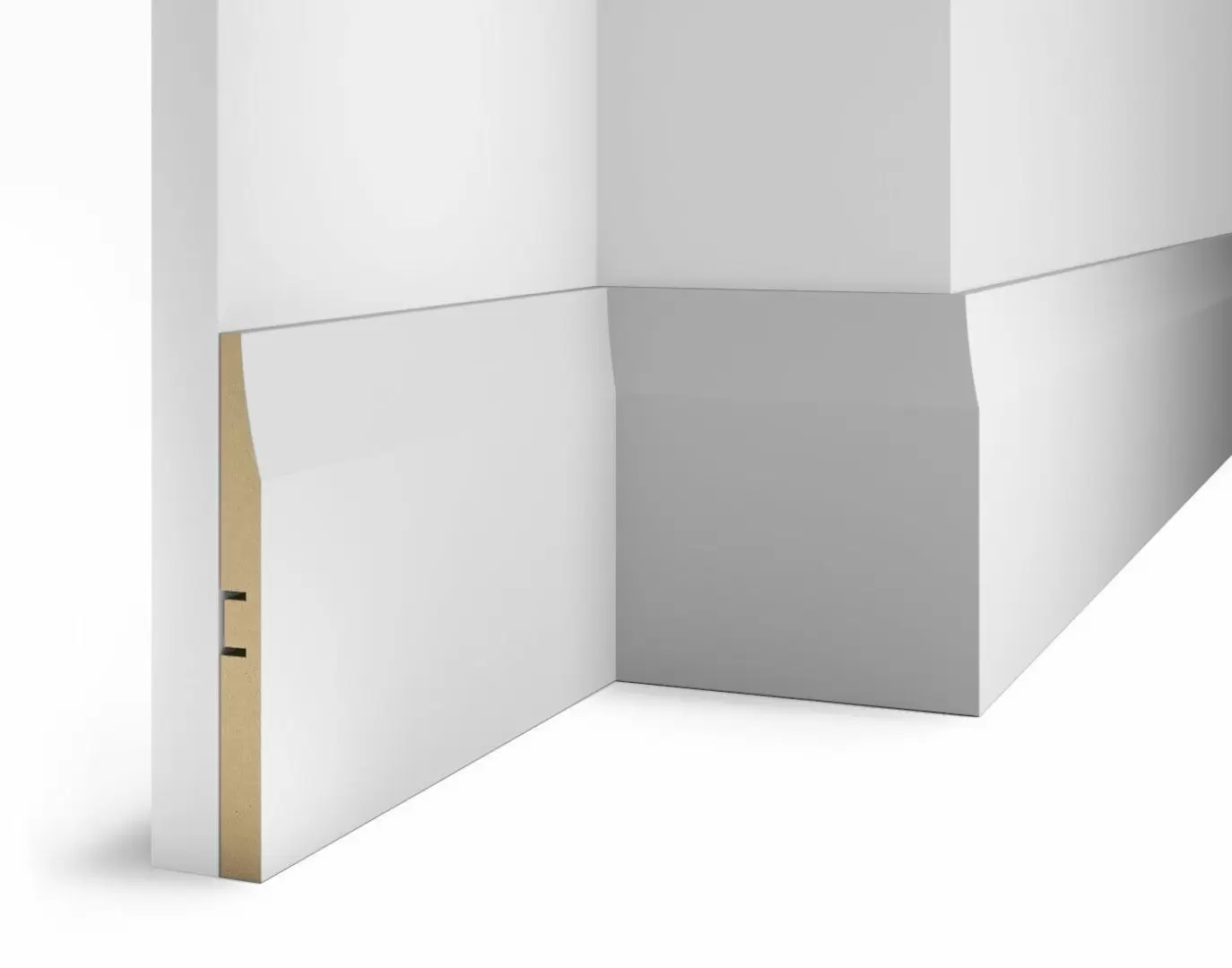 Плинтус МДФ Cosca AP25 под покраску белый 184x16x2400мм