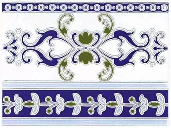 Плитка настенная Ribesalbes Cartuja Cenefa cartuja