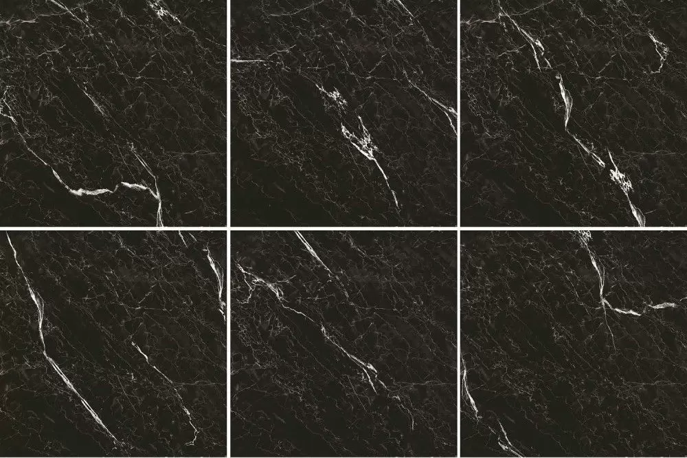 Керамогранит Grasaro Marble Classic Snow Black глянцевый