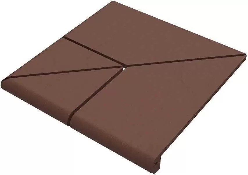 Ступень Ecoclinker Natural/Натурал Угловая 4х составная Бордо