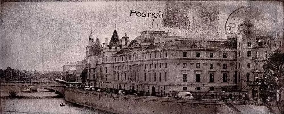 Декор настенный Ceramica Konskie Treviso Открытка серая 2