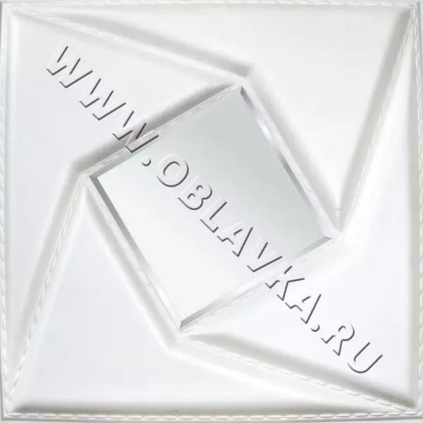 3D стеновая панель Бостон; Цвет: Polo white, Размер, мм: 400х400