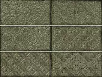 Плитка настенная Bestile Dante Decor Green 24x12