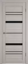 Дверь экошпон "Atum Pro 26" Stone Oak/Black Gloss, стекло