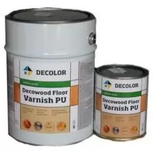 Лак полиуретановый для деревянных полов Decolor Decowood Floor Varnish PU сатин 5 л