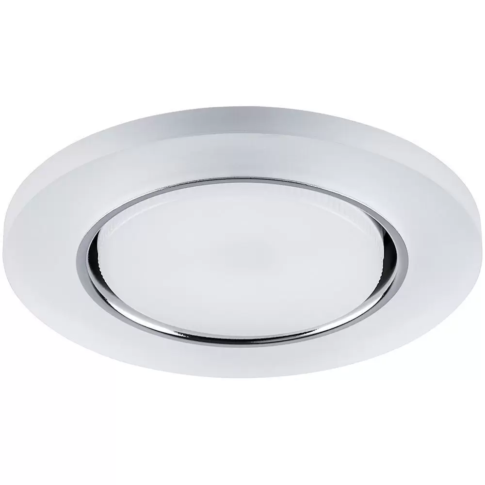 Светильник встраиваемый Feron CD5020 с белой LED подсветкой GX53 белый матовый