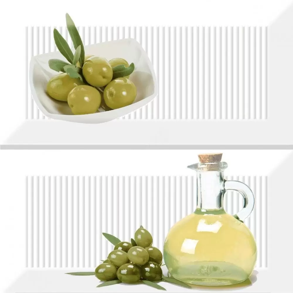 Комплект декора настенный Absolut Keramika Biselado Brillo Blanco Decor Olives B