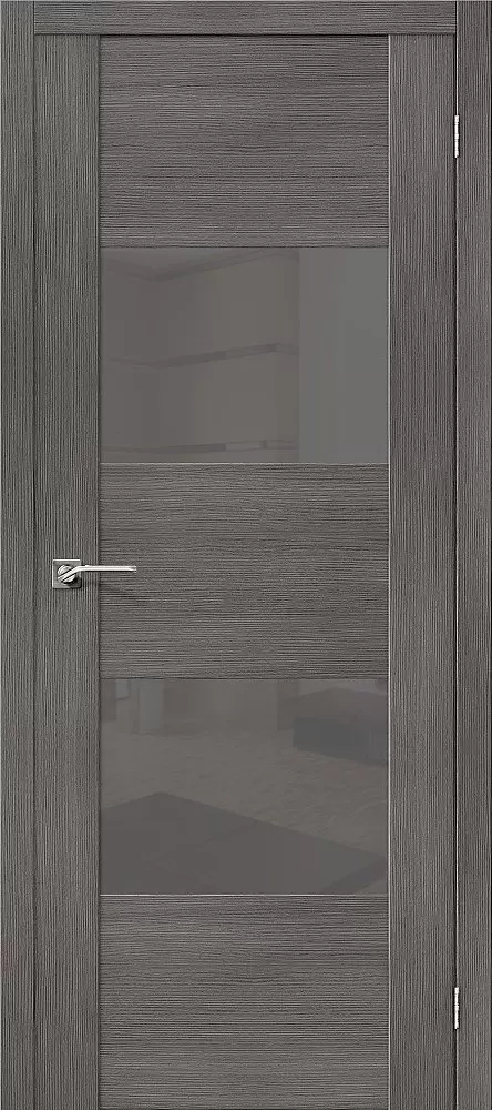 Дверь экошпон "VG2 S" стекло Grey Veralinga