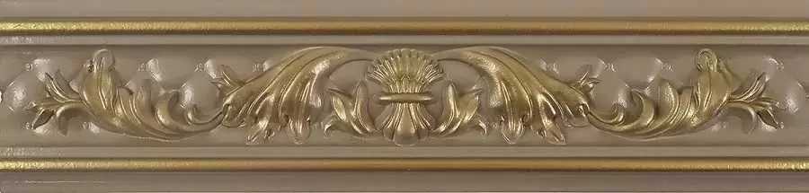 Бордюр настенный Delacora Vardo Alteria Cen. Cacao Roseton 25x6