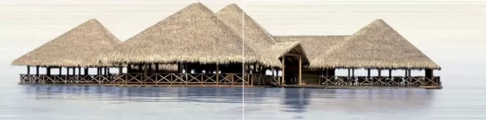 Панно настенное Уралкерамика Дель Маре Домики компл. из 2х пл.