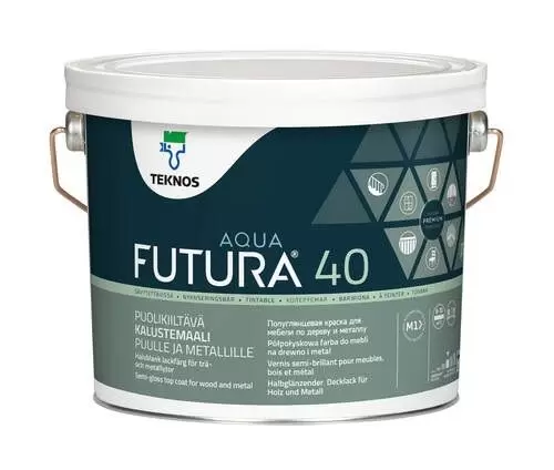 Краска универсальная Teknos Futura Aqua 40 PM1 2,7 л