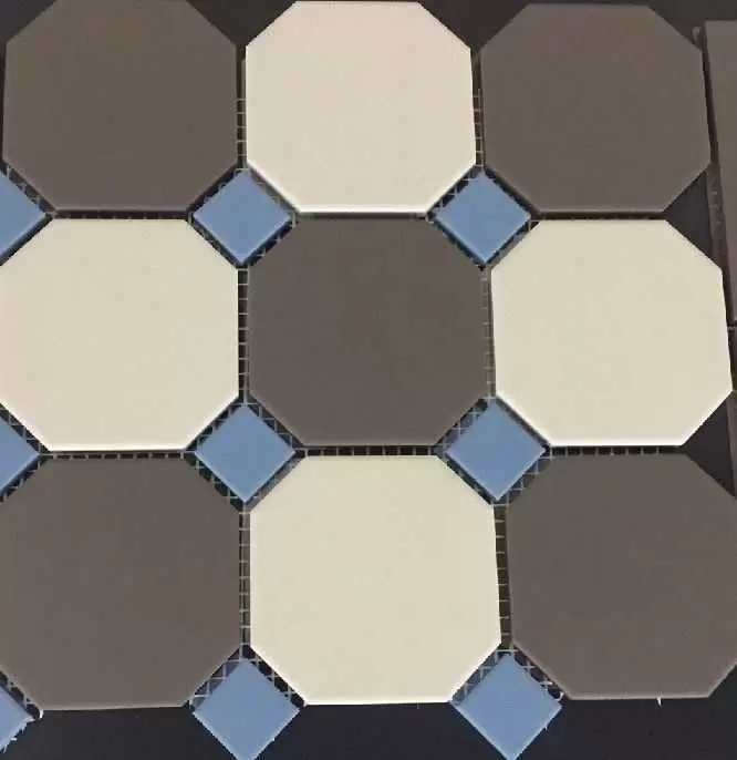 Керамогранит Top Cer Octagon 4429+01 Oct11-B Coffe Brown 29 Beige 01 OctagonBlue Cobalt 11 Dots