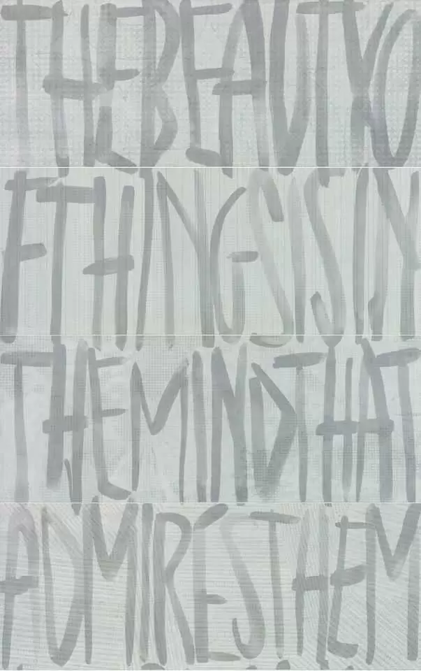 Панно настенное ABK Papier Comp. Lettering Grigio