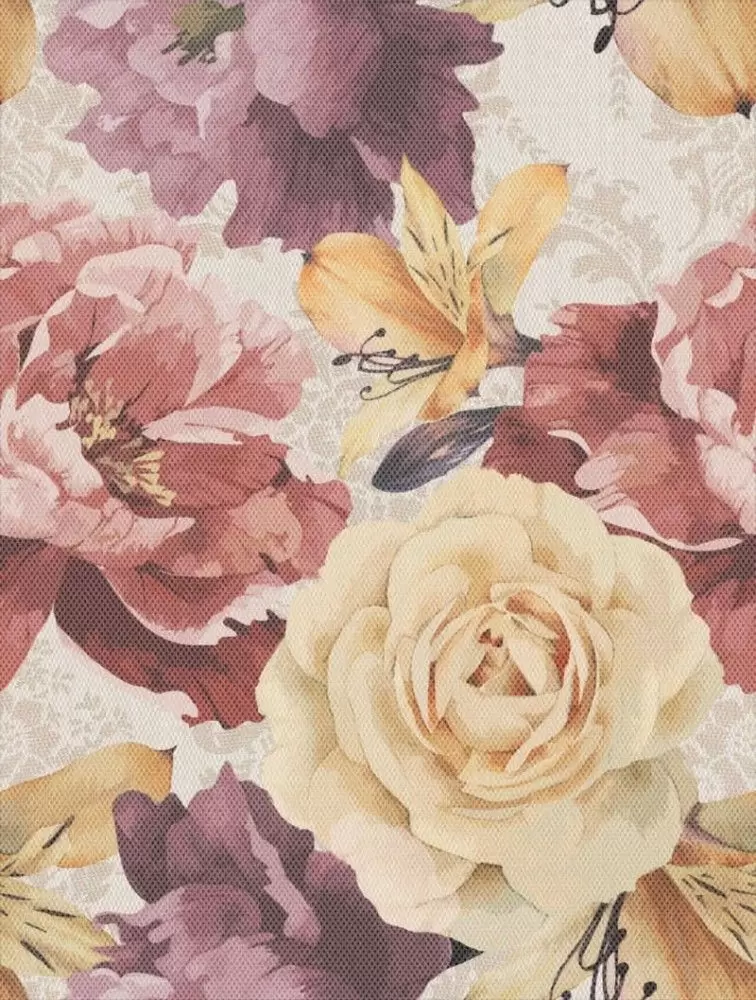 Плитка настенная Golden Tile Gobelen Flower beige