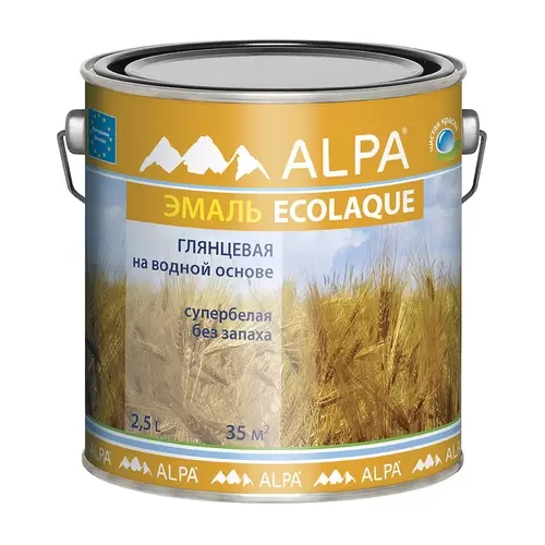 Эмаль универсальная Alpa Ecolaque глянцевый 2,5 л