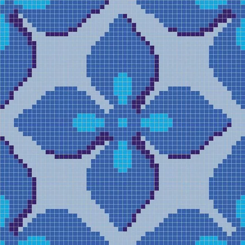 Мозаика Alma Панно 15 MZ-03 Blue