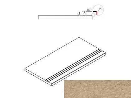 Декор керамогранит Italon Natural Life Wood X2 Олив Бортик 30x60 Грип