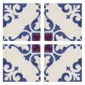 Керамическая плитка 8330 Jolie Blanc Bleu Trama Декор-комп 10x10