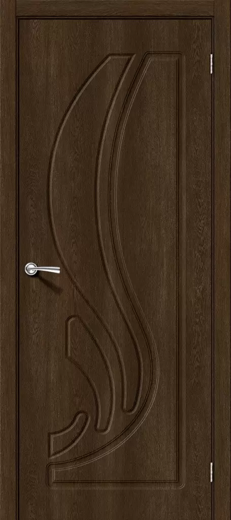 Межкомнатная дверь с ПВХ-пленкой Лотос-1 ПГ Dark Barnwood