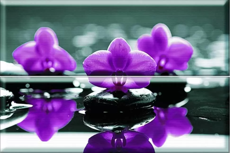 Панно настенное Absolut Keramika Aure Wellness purple Purple 01 комплект из 2х шт.