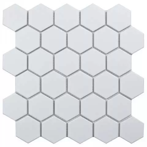 Мозаика Starmosaic Керамическая Hexagon small White Glossy