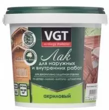 Лак акриловый для наружных и внутренних работ VGT матовый бесцветный 2.2 кг