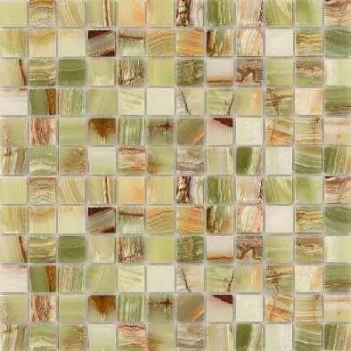 Мозаика Caramelle Mosaic Pietrine Onice Jade Verde POL 23x23x7
