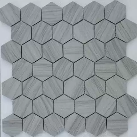 Мозаика Caramelle Mosaic Pietrine Hexagonal Marmara grey POL hex