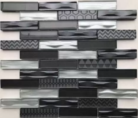 Мозаика Bonaparte Стеклянная Optima Grey