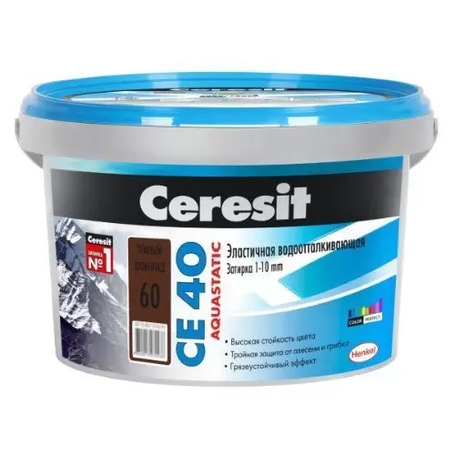 Затирка цементная для швов Ceresit CE 40 Aquastatic Темный шоколад 2 кг