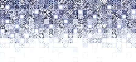 Плитка настенная Cersanit Hammam blue Многоцветный рельеф