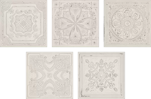 Керамическая плитка Gatsby White Tin для стен 20x20