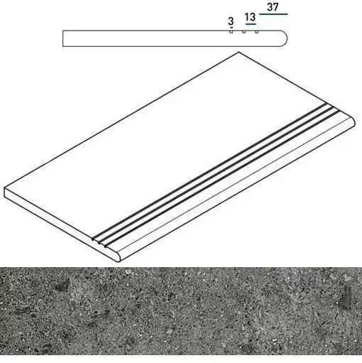 Ступень Italon Genesis X2 Сатурн Грэй Закругленная Грип 30x60 Праваяя