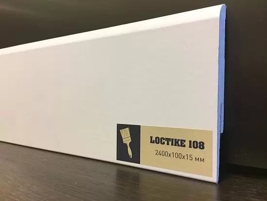 Плинтус Arbiton Loctike 100х15мм 108 МДФ под покраску