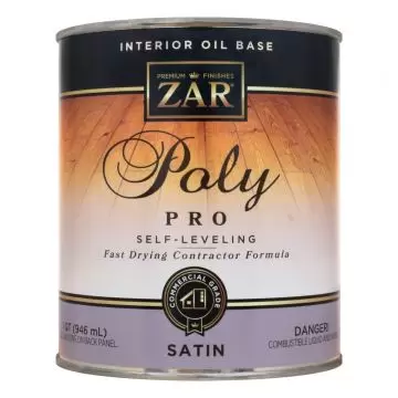 Лак полиуретановый Zar Interior Oil Base Poly Pro Satin полуматовый 0,946 л