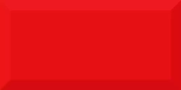 Плитка настенная Absolut Keramika Monocolor 10х20 Biselado Rojo Biselado Brillo