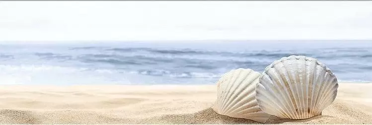 Декор настенный Ibero Poeme Perla-Bleu Sea - 2 Ракушки