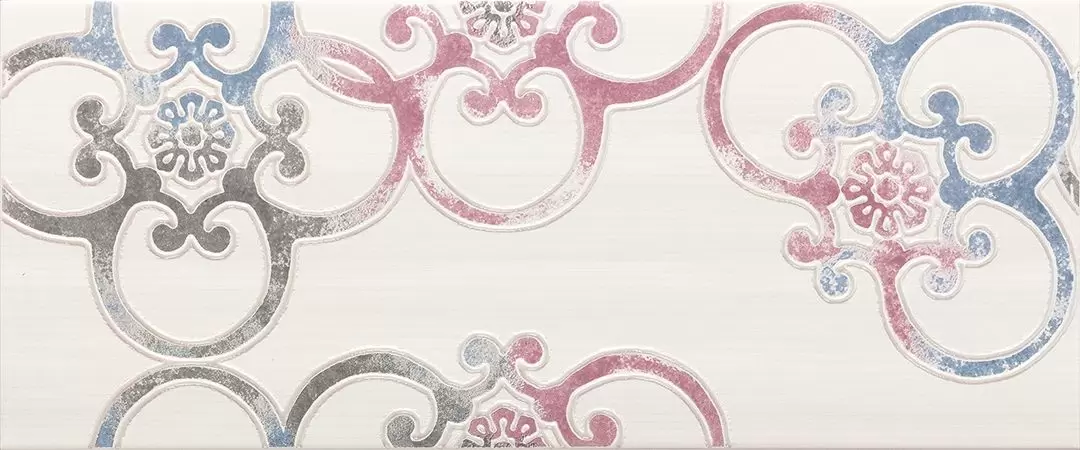 Плитка из керамогранита White SKYFALL PSFD02 inserto secrets Декор 25x60