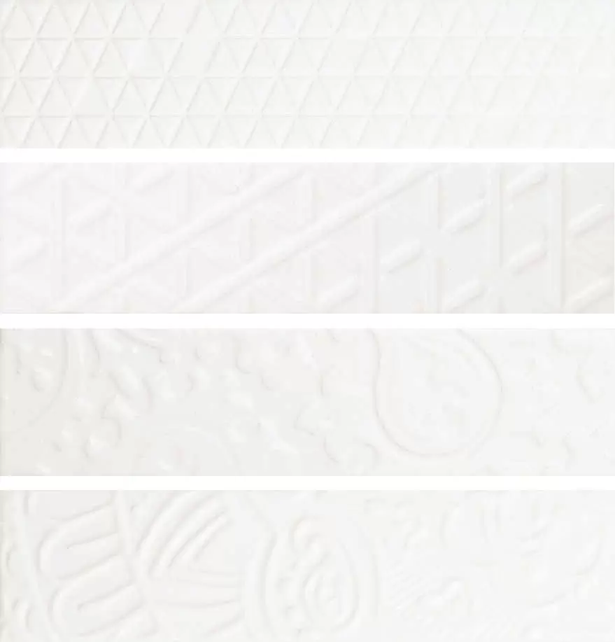Плитка настенная Quintessenza Memento Trame Bianco Lucido