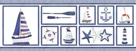 Декор настенный Alma Ceramica Porto Морской тип-2