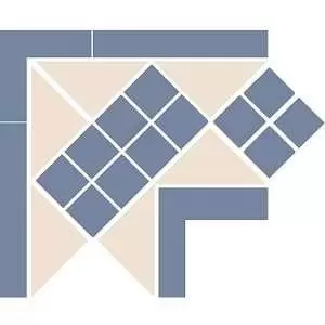 Декор керамогранит Top Cer Octagon Corner Lisbon With 1 Strip Tr.16, Dots 11, Strips 11